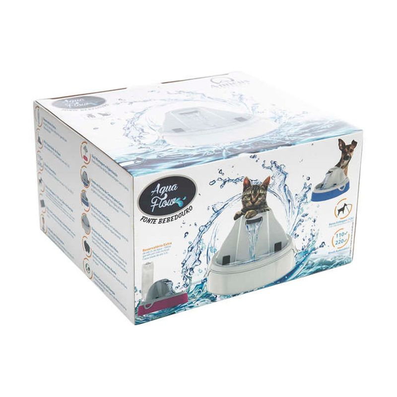 Foto-do-produto-Fonte-Bebedouro-Amicus-Aqua-Flow-Rosa-e-Branco-Bivolt-no-petshop-online-da-Tudo-de-Bicho
