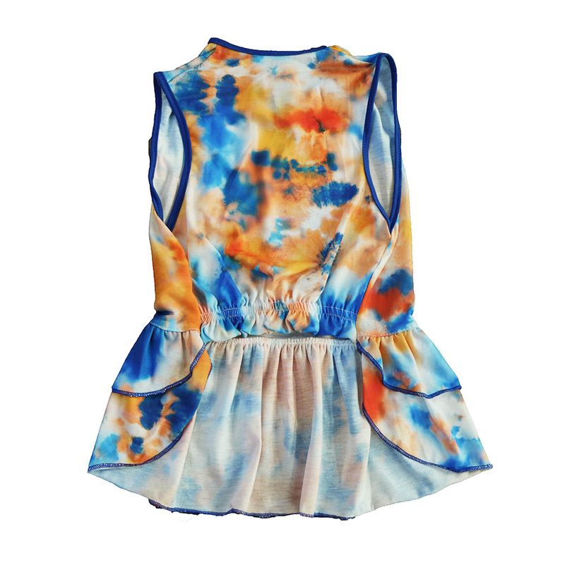 Foto-do-produto-Vestido-Pickorruchos-Tie-Dye-Laranja-00-no-petshop-online-da-Tudo-de-Bicho