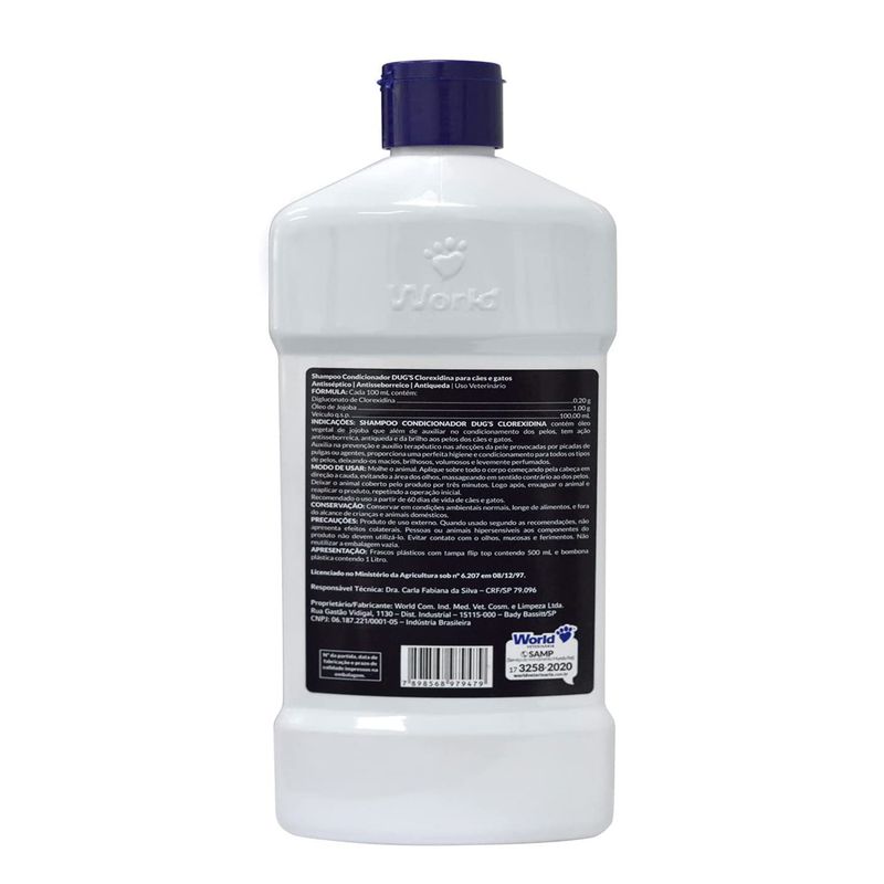 Foto-do-produto-Shampoo-Clorexidina-20--World-Caes-e-Gatos-500ml-no-petshop-online-da-Tudo-de-Bicho