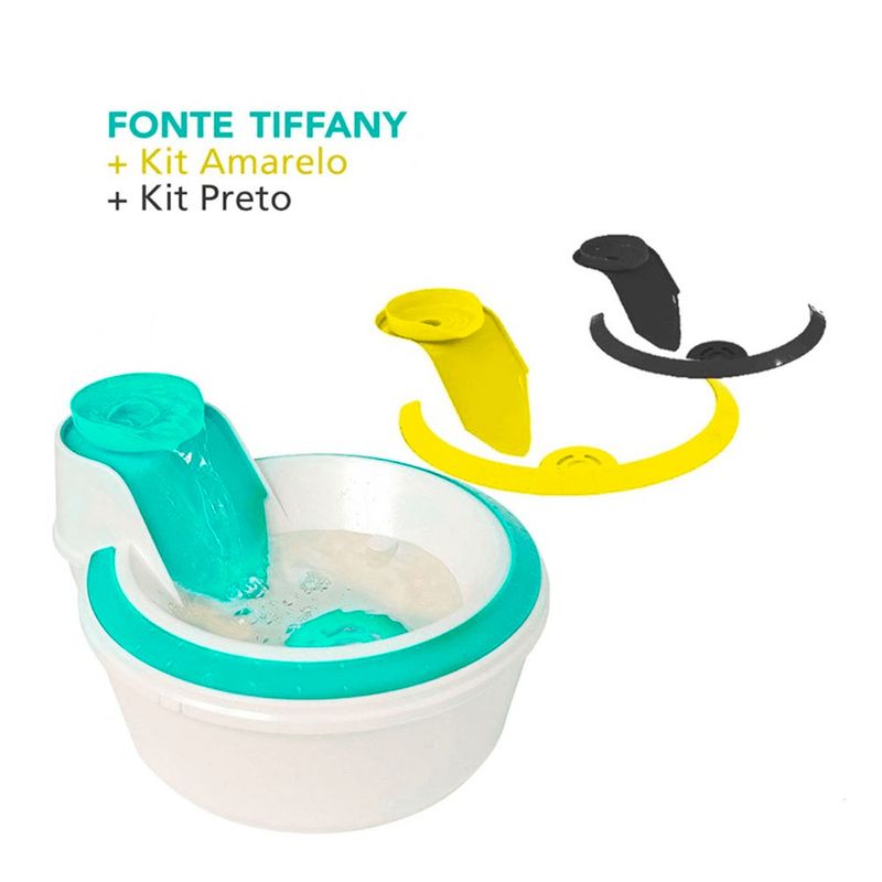 Foto-do-produto-Fonte-Bebedouro-Colors-Petlon-Verde-Tiffany-Amarelo-e-Preto-110v-no-petshop-online-da-Tudo-de-Bicho
