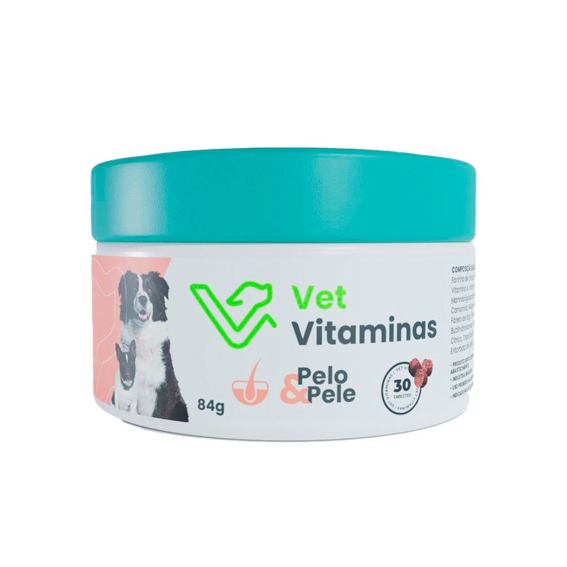 Foto-do-produto-Suplemento-Vitaminico-Para-Caes-Vet-Vitaminas-Pelo-e-Pele-84g-no-petshop-online-da-Tudo-de-Bicho