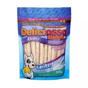 Osso Cães Deliciosso Palito Médio Baby Leite