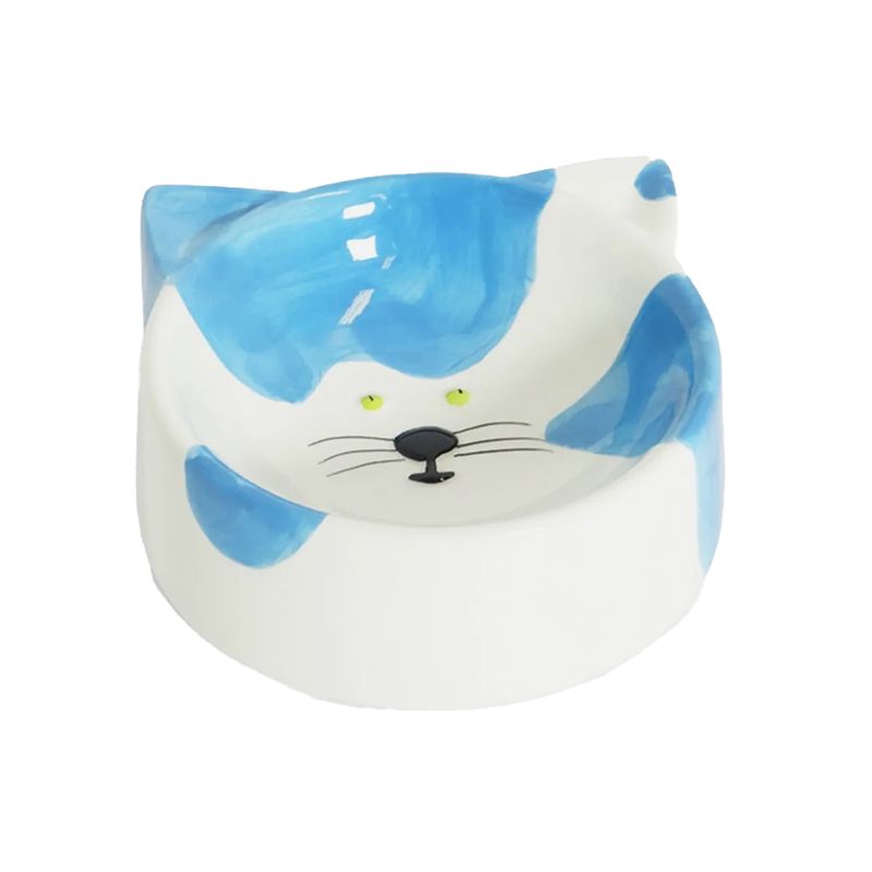 Foto-do-produto-Comedouro-Gatos-The-Pets-Porcelana-Azul-150ml-no-petshop-online-da-Tudo-de-Bicho