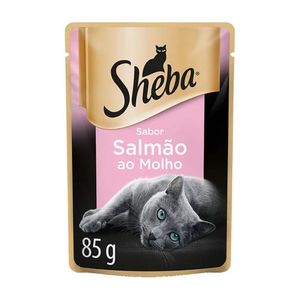 Ração Úmida Sheba Sachê Gatos Adultos Salmão ao Molho