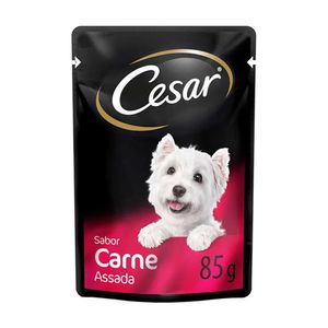 Ração Úmida Cesar Cães Adultos Carne Assada Ao Molho Sachê