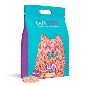 Granulado Higiênico Para Gatos WiCat Tofu Pêssego