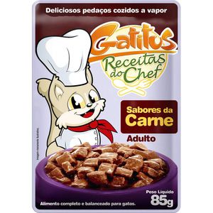 Ração Gatos Úmida Gatitus Sabores da Carne