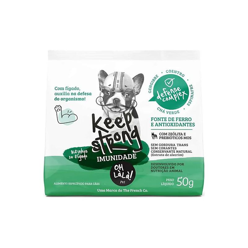 Foto-do-produto-Petisco-Oh-LaLa-Caes-Keep-Strong-Imunidade-50g-no-petshop-online-da-Tudo-de-Bicho