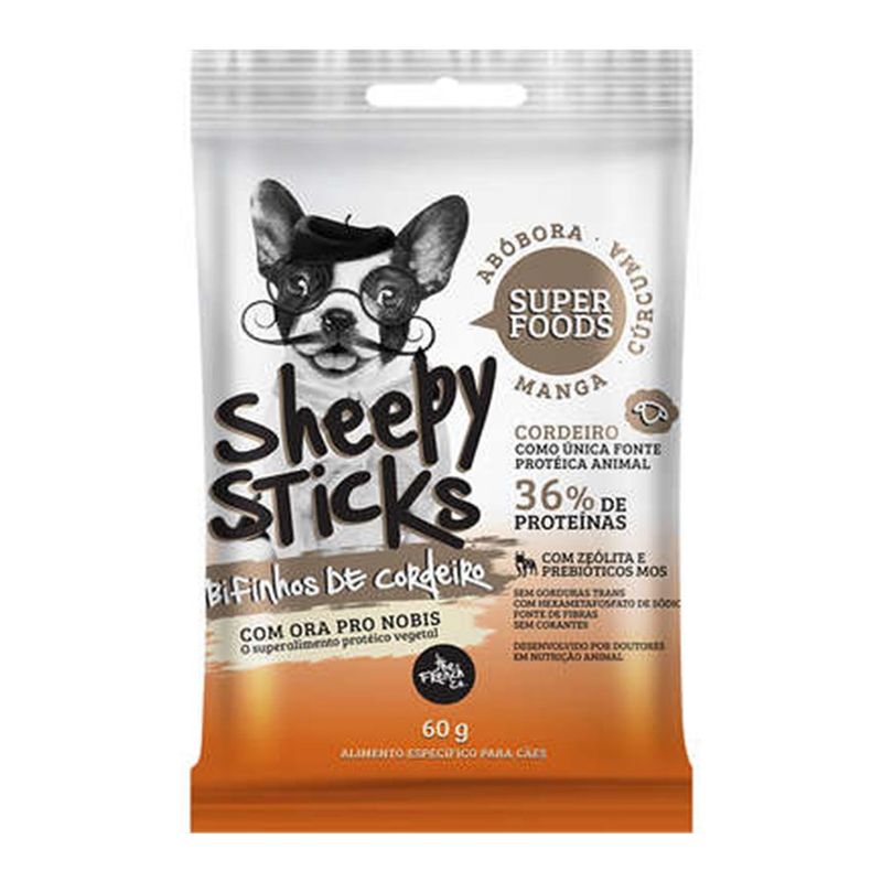 Foto-do-produto-Snack-Oh-LaLa-Caes-Sheepy-Sticks-Manga-Abobora-e-Curcuma-50g-no-petshop-online-da-Tudo-de-Bicho