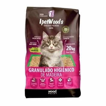 Foto-do-produto-Granulado-Higienico-De-Madeira-Ipet-Wood-S-Gatos-20kg-no-petshop-online-da-Tudo-de-Bicho