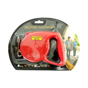 Guia Premium Soft Pet Flex Vermelha Para Cães