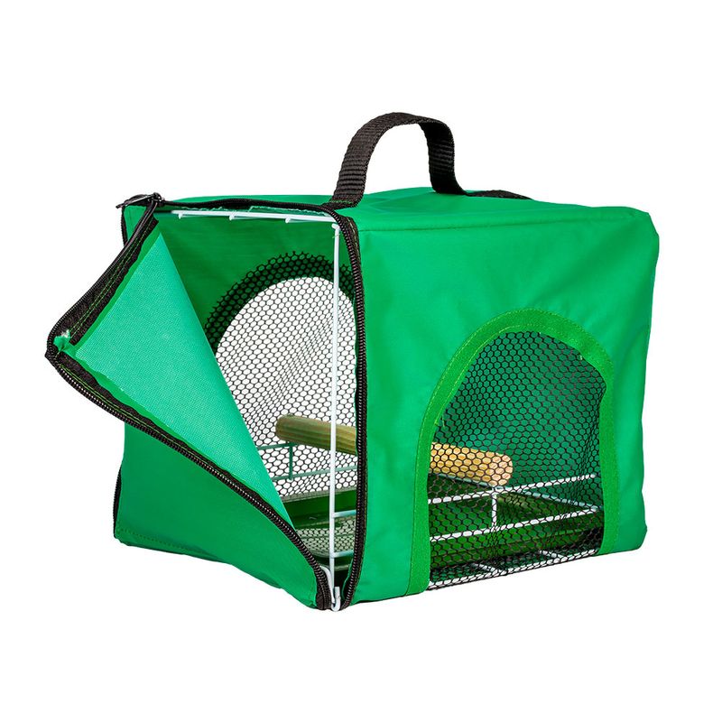 Foto-do-produto-Bolsa-Transporte-Calopsita-Verde-Jel-Plast-no-petshop-online-da-Tudo-de-Bicho
