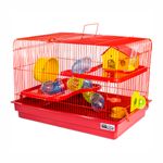 Foto-do-produto-Gaiola-para-Hamster-2-Andares-Big-Space-Vermelha-Jel-Plast-no-petshop-online-da-Tudo-de-Bicho