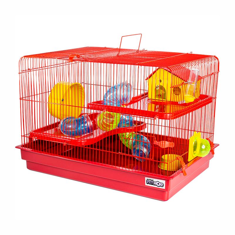 Foto-do-produto-Gaiola-para-Hamster-2-Andares-Big-Space-Vermelha-Jel-Plast-no-petshop-online-da-Tudo-de-Bicho