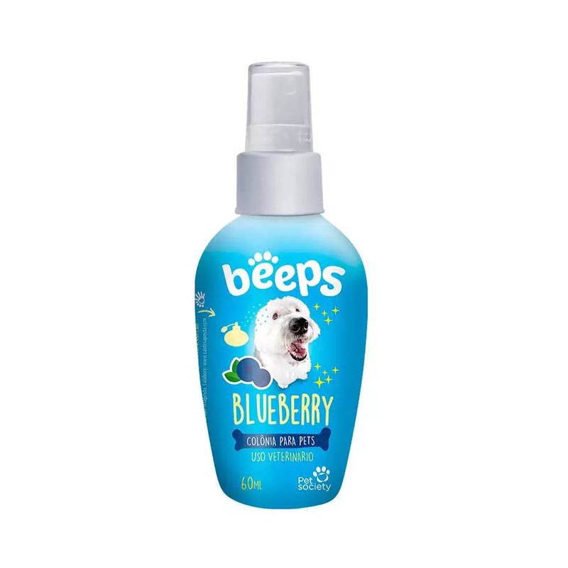 Foto-do-produto-Colonia-Beeps-Blueberry-Pet-Society-60ml-no-petshop-online-da-Tudo-de-Bicho