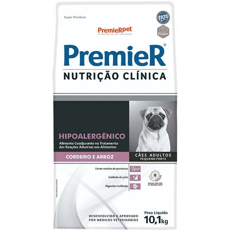 Foto-do-produto-Racao-Premier-Nutricao-Clinica-Hipoalergenico-Caes-Adultos-Pequeno-Porte-Cordeiro-101kg-no-petshop-online-da-Tudo-de-Bicho