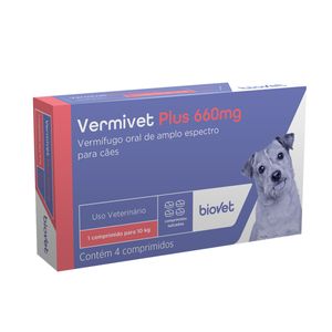 Vermífugo Vermivet Plus Cães Biovet 660mg