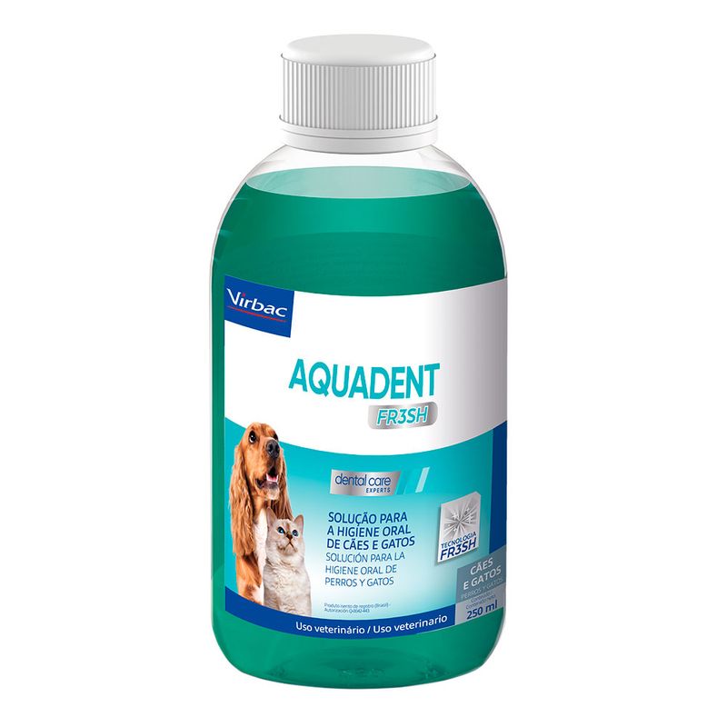 Foto-do-produto-Solucao-Para-Higiene-Oral-Virbac-Aquadent-Fresh-para-Caes-e-Gatos-250ml-no-petshop-online-da-Tudo-de-Bicho