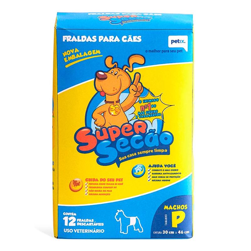 Foto-do-produto-Fralda-Descartavel-Petix-Super-Secao-Machos-Caes-P-no-petshop-online-da-Tudo-de-Bicho