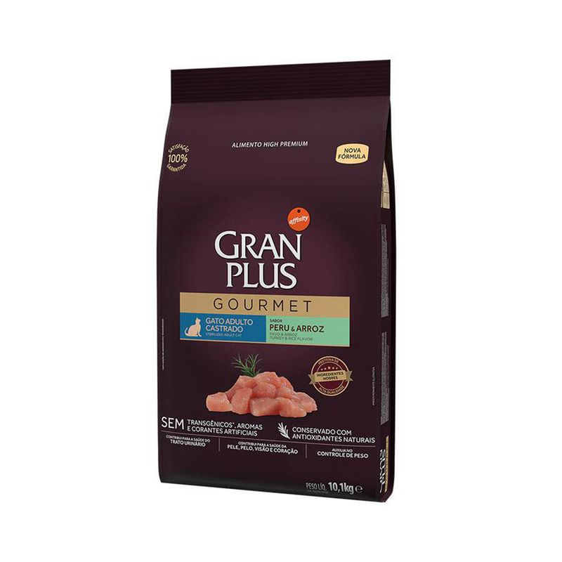 Foto-do-produto-Racao-Gran-Plus-Gourmet-Gatos-Adultos-Castrados-Peru-e-Arroz-101kg-no-petshop-online-da-Tudo-de-Bicho