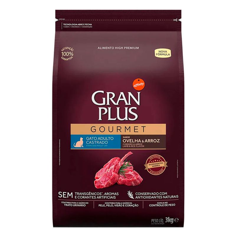Foto-do-produto-Racao-Gran-Plus-Gourmet-Gatos-Adultos-Castrados-Ovelha-e-Arroz-3kg-no-petshop-online-da-Tudo-de-Bicho