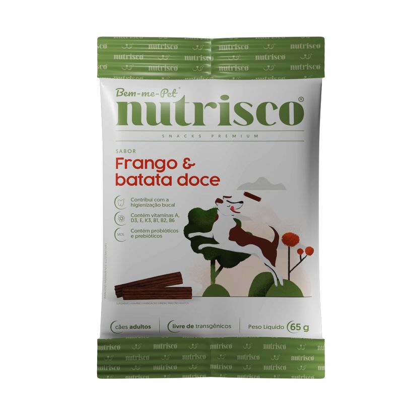 Foto-do-produto-Petisco-Caes-Snacks-Nutrisco-Frango-e-Batata-Doce-65g-no-petshop-online-da-Tudo-de-Bicho