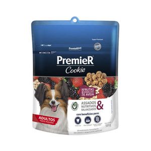 Biscoito Premier Cookies Cães Adultos Porte Pequeno Frutas Vermelha e Aveia