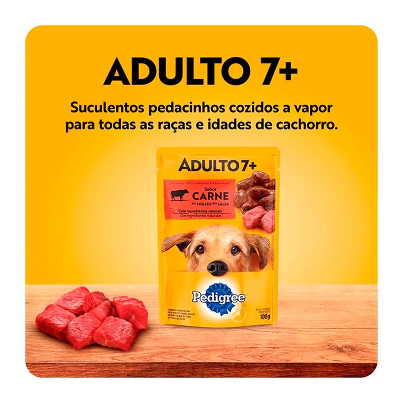 Foto-do-produto-Racao-Umida-Pedigree-Sache-Caes-Adultos-Senior-Carne-Ao-Molho-100g-no-petshop-online-da-Tudo-de-Bicho