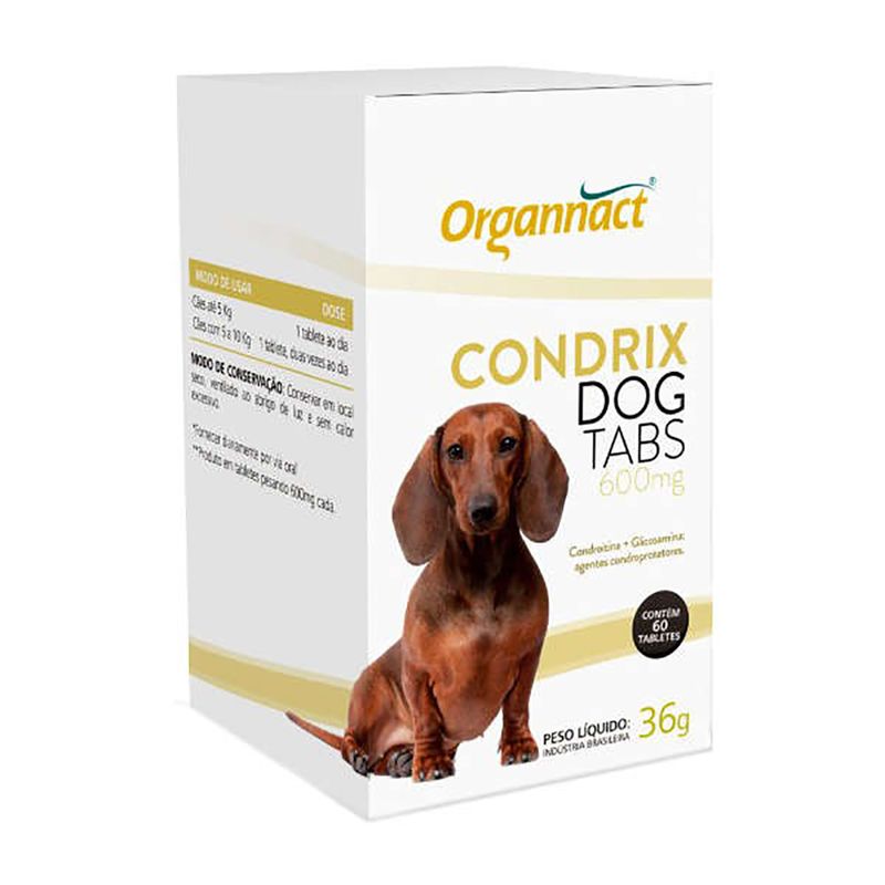 Foto-do-produto-Suplemento-Condrix-Dog-Tabs-Organnact-Pote-36-g-no-petshop-online-da-Tudo-de-Bicho