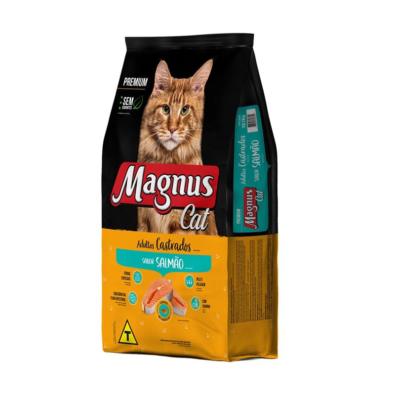 Foto-do-produto-Racao-Magnus-Premium-Gatos-Adultos-Castrados-Salmao-101kg-no-petshop-online-da-Tudo-de-Bicho