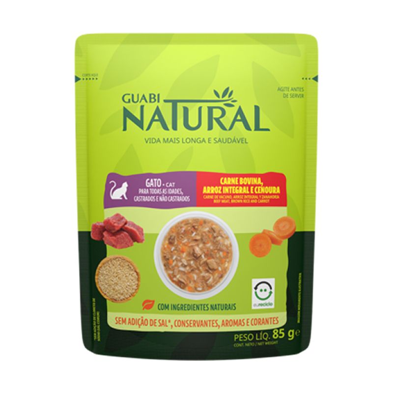 Foto-do-produto-Racao-Umida-Guabi-Natural-Gatos-Carne-Arroz-e-Cenoura-085g-no-petshop-online-da-Tudo-de-Bicho