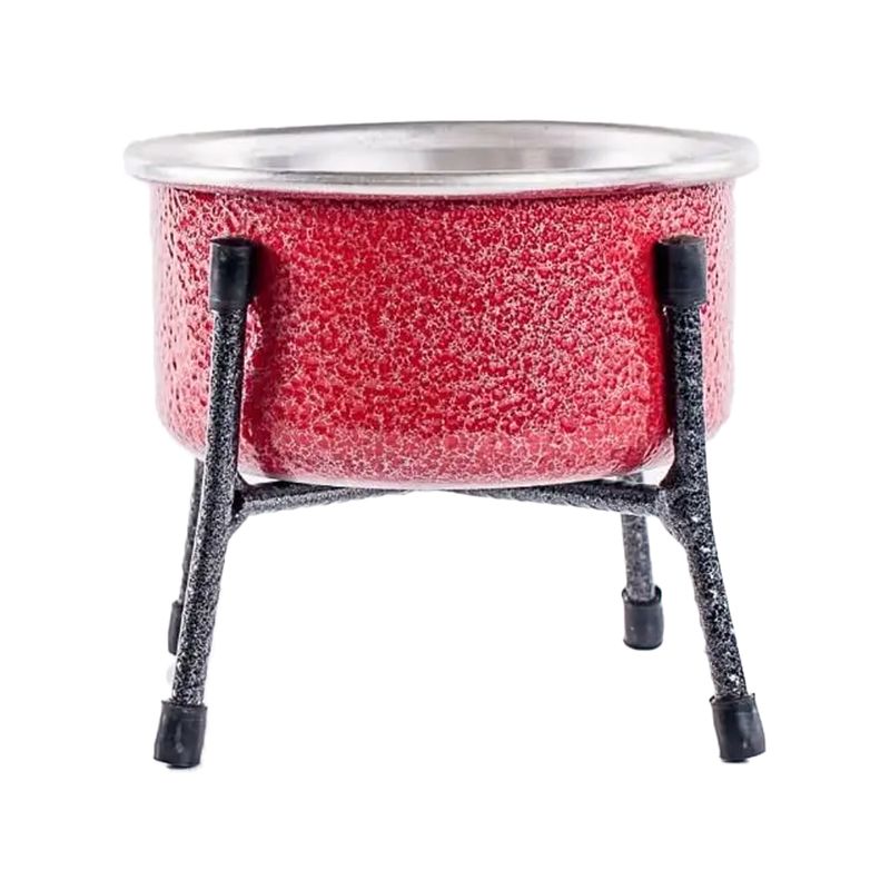 Foto-do-produto-Comedouro-Para-Caes-NF-Pet-Aramado-Simples-Vermelho-Filhotes-250ml-no-petshop-online-da-Tudo-de-Bicho