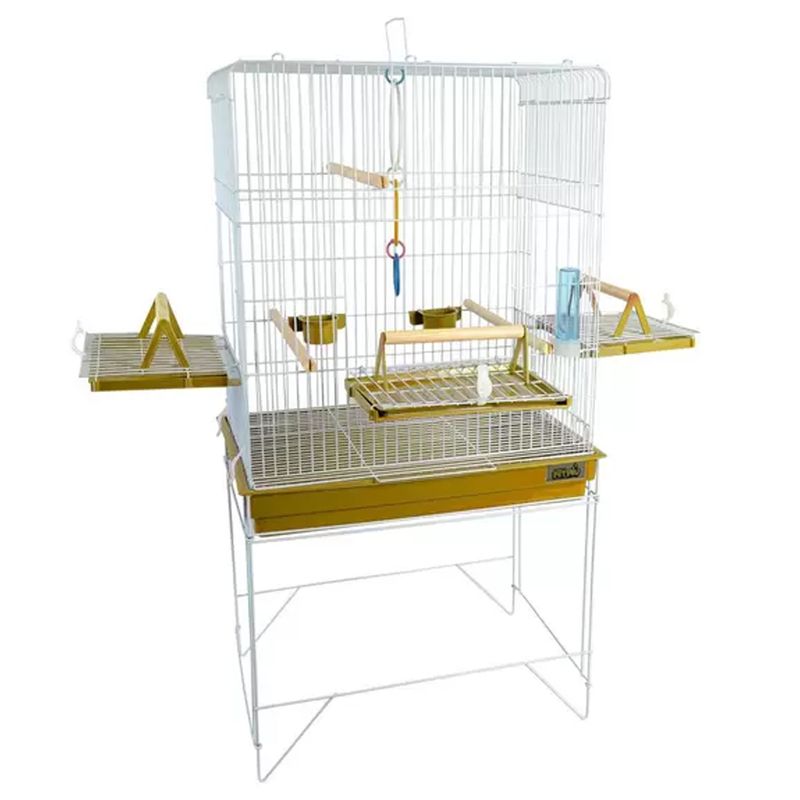 Foto-do-produto-Viveiro-Para-Calopsita-Confort-Triplex-Jel-Plast-Amarelo-no-petshop-online-da-Tudo-de-Bicho