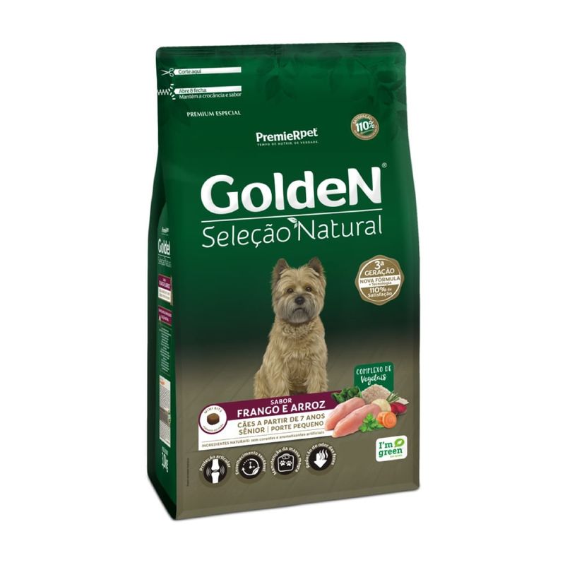 Foto-do-produto-Racao-Golden-Selecao-Natural-Caes-Senior-Mini-Bits-Frango-e-Arroz-3kg-no-petshop-online-da-Tudo-de-Bicho