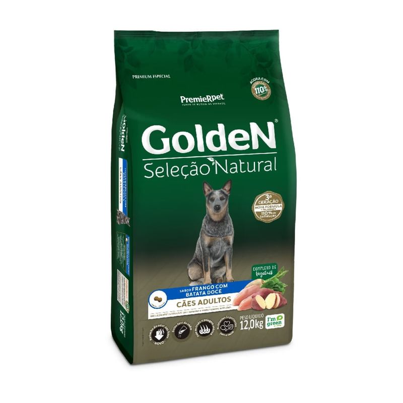 Foto-do-produto-Racao-Golden-Selecao-Natural-Caes-Adultos-Batata-Doce-12kg-no-petshop-online-da-Tudo-de-Bicho