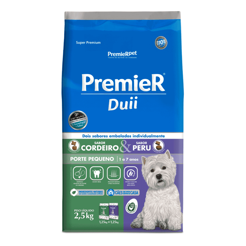Foto-do-produto-Racao-Premier-Duii-Caes-Adultos-Ambientes-Internos-Peru-e-Cordeiro-25kg-no-petshop-online-da-Tudo-de-Bicho