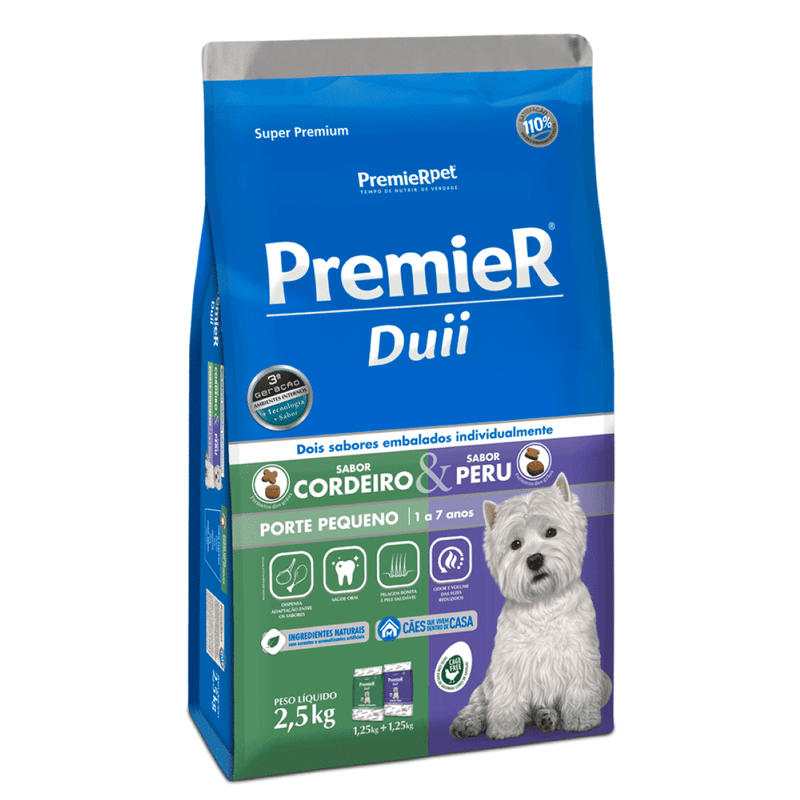 Foto-do-produto-Racao-Premier-Duii-Caes-Adultos-Ambientes-Internos-Peru-e-Cordeiro-25kg-no-petshop-online-da-Tudo-de-Bicho