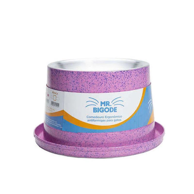 Foto-do-produto-Comedouro-Para-Gatos-NF-Pet-Antiformiga-Mr.Bigode-Rosa-250ml-no-petshop-online-da-Tudo-de-Bicho
