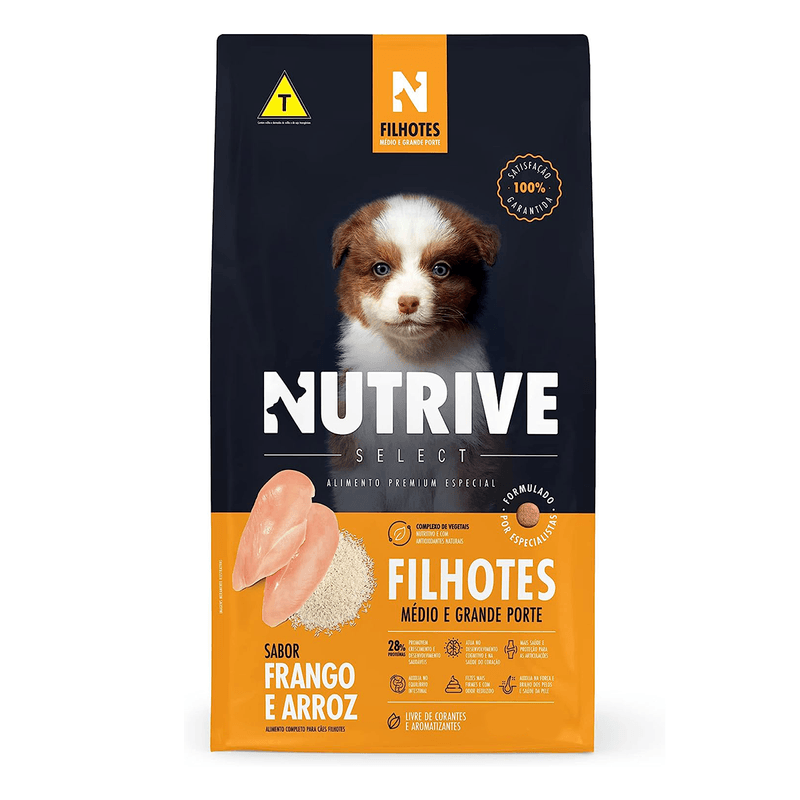 Foto-do-produto-Racao-Caes-Nutrive-Select-Filhotes-Medio-e-Grande-Frango-e-Arroz-15kg-no-petshop-online-da-Tudo-de-Bicho