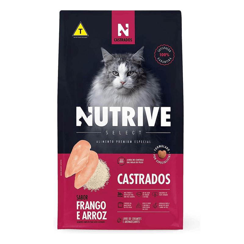 Foto-do-produto-Racao-Gatos-Nutrive-Select-Castrados-Frango-e-Arroz-101kg-no-petshop-online-da-Tudo-de-Bicho
