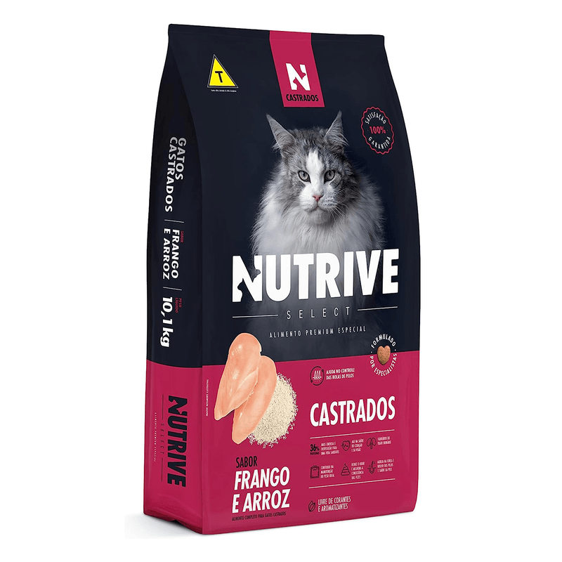 Foto-do-produto-Racao-Gatos-Nutrive-Select-Castrados-Frango-e-Arroz-101kg-no-petshop-online-da-Tudo-de-Bicho