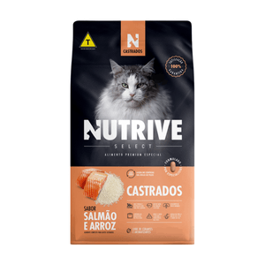 Ração Gatos Nutrive Select Castrados Salmão e Arroz