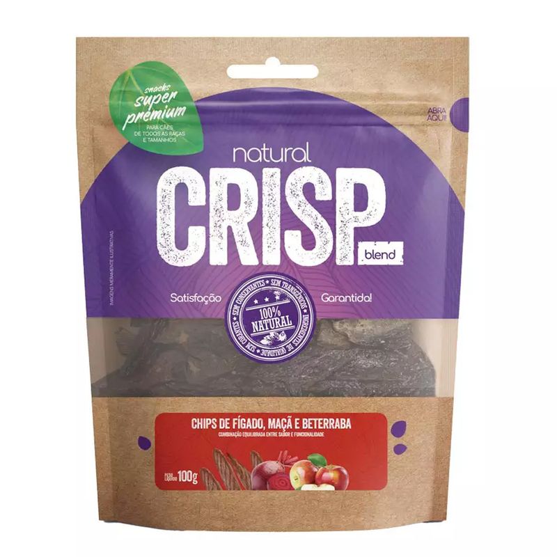 Foto-do-produto-Petisco-Natural-Crisp-Chips-Figado-Com-Maca-e-Beterraba-100g-no-petshop-online-da-Tudo-de-Bicho
