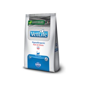 Ração Vet Life Gatos Hypoallergenic Porco e Batata