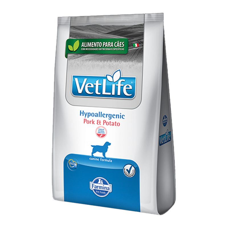 Foto-do-produto-Racao-Vet-Life-Caes-Hypoallergenic-Pork-e-Potato-101kg-no-petshop-online-da-Tudo-de-Bicho