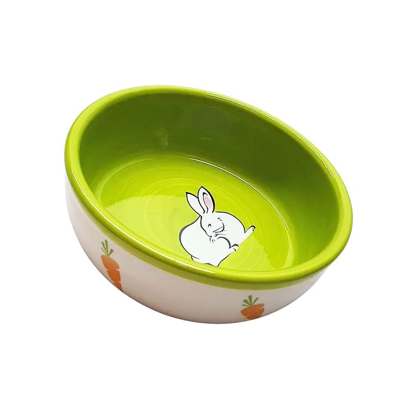 Foto-do-produto-Comedouro-Coelho-The-Pets-Porcelana-Verde-300ml-no-petshop-online-da-Tudo-de-Bicho