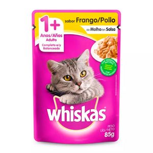 Ração Úmida Whiskas Gatos Adultos Frango Sachê