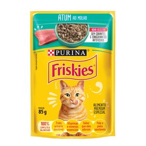 Ração Úmida Nestle Purina Gatos Friskies Atum ao Molho Sachê