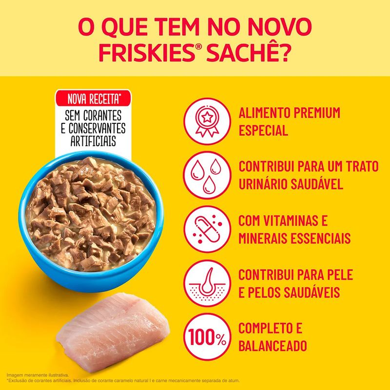 Foto-do-produto-Racao-Umida-Nestle-Purina-Gatos-Friskies-Peixe-Branco-ao-Molho-Sache-85g-no-pet-shop-online-da-Tudo-de-Bicho