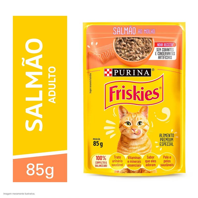 Foto-do-produto-Racao-Umida-Nestle-Purina-Gatos-Friskies-Salmao-ao-Molho-Sache-85g-no-pet-shop-online-da-Tudo-de-Bicho